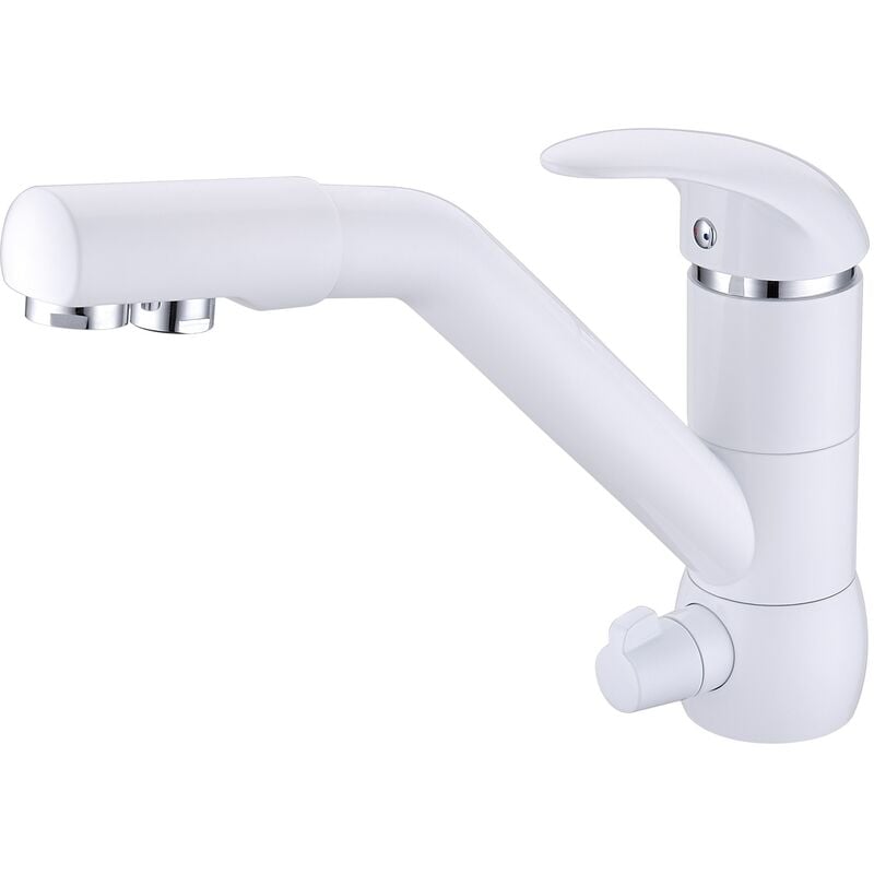 Apic - Robinet mitigeur 3 voies blanc monaco