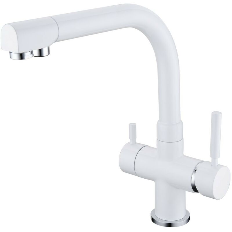 Apic - Robinet mitigeur 3 voies blanc riviera