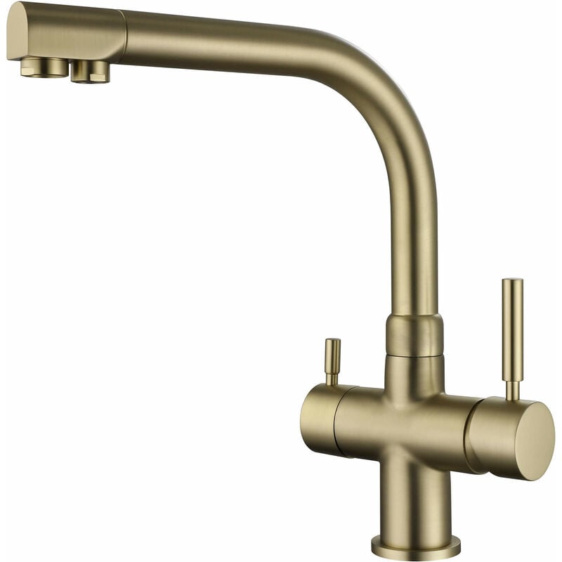 Robinet mitigeur 3 voies - Or brossé - Denali - Gamme ''PARK''