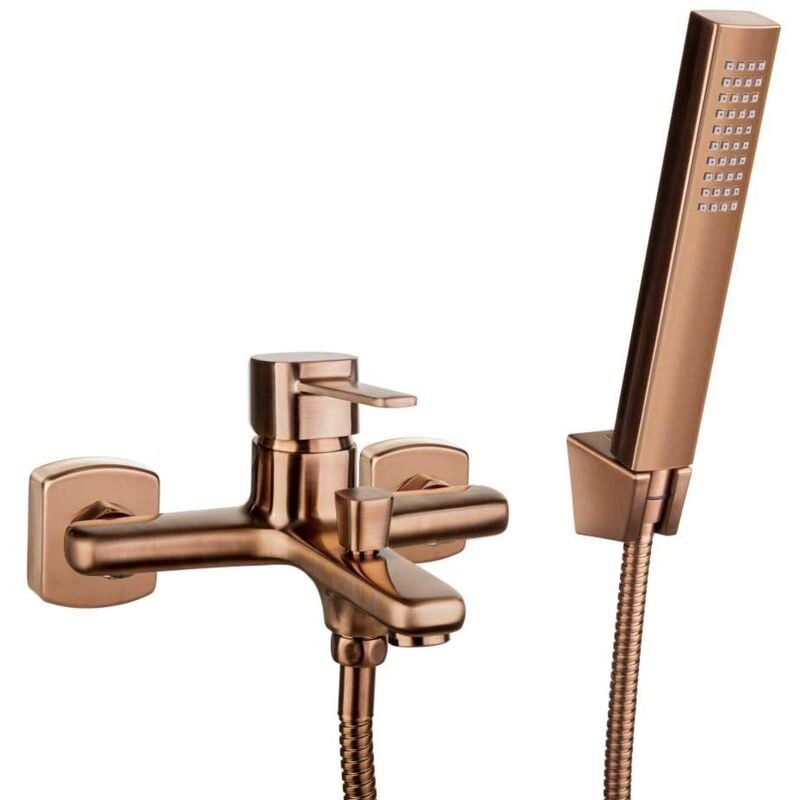 Robinet Mitigeur Baignoire Cuivre Bronze Mural Monocommande Glamour