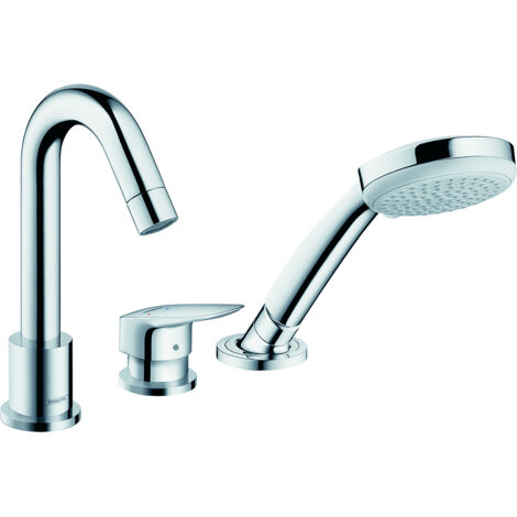Robinet mitigeur bain douche 3 trous HANSGROHE Logis chromé