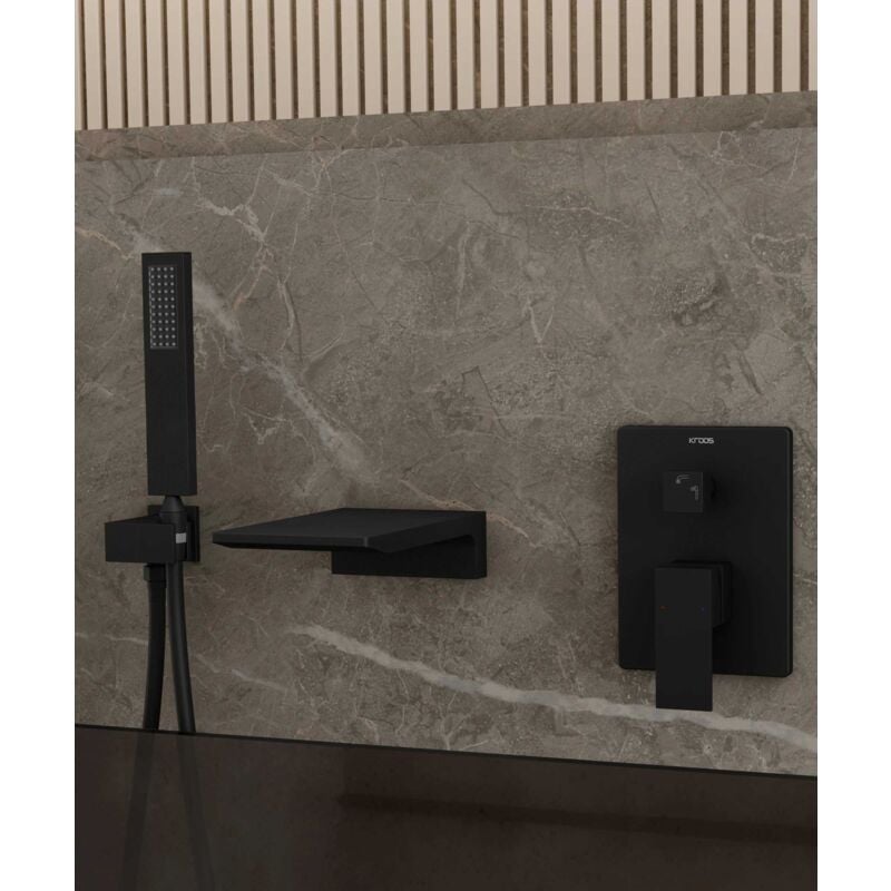 Mitigeur de baignoire à encastrer Noir - Thilia