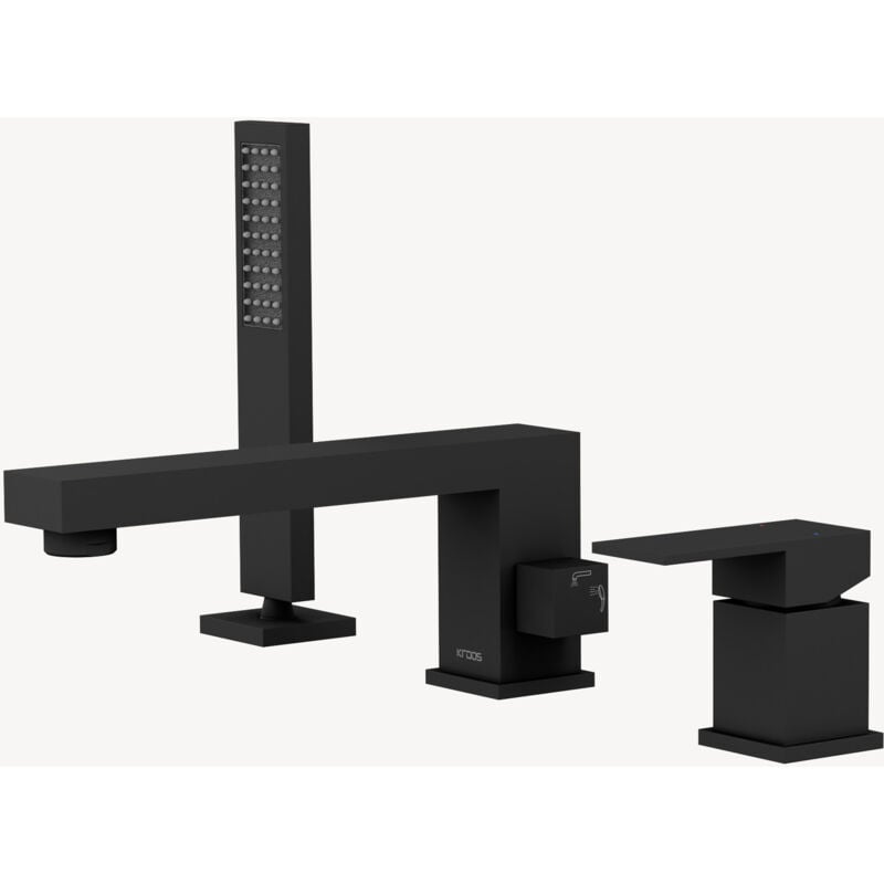 Mitigeur bain-douche 3 trous sur plage Noir - Sirius