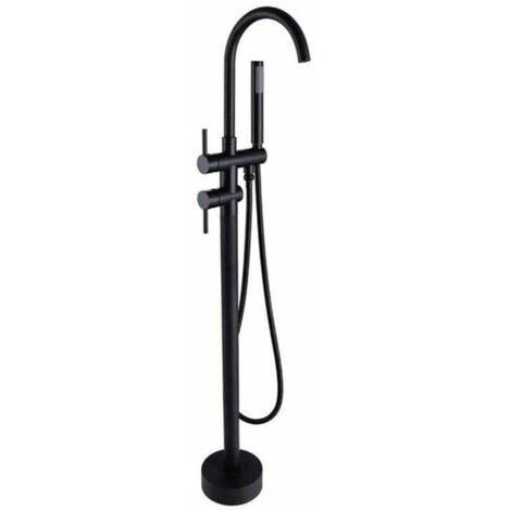 Robinet mitigeur baindouche sur pied CALGARY noir mat