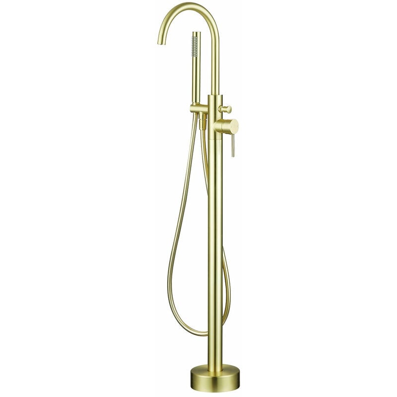 Robinet mitigeur baindouche sur pied debrio or brossé