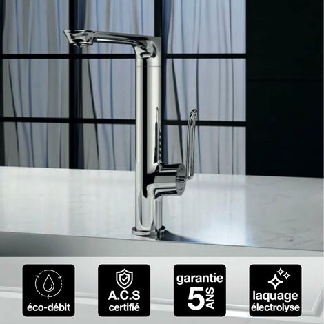 Robinet Mitigeur de Cuisine anti-calcaire Chrome IMEX BELICE GCCH041