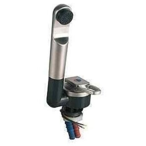 Robinet mitigeur de cuisine céramique – Monocommande avec bague céramique – Compatible douchette 1/2' – Finition métal – Longueur 28mm – Reich