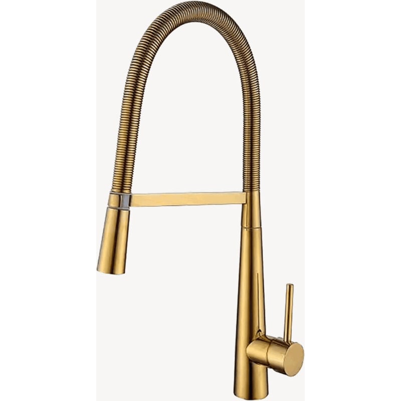 Kroos ® - Robinet mitigeur de cuisine haut - Doré