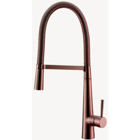 Robinet mitigeur de cuisine haut - Or rose brossé