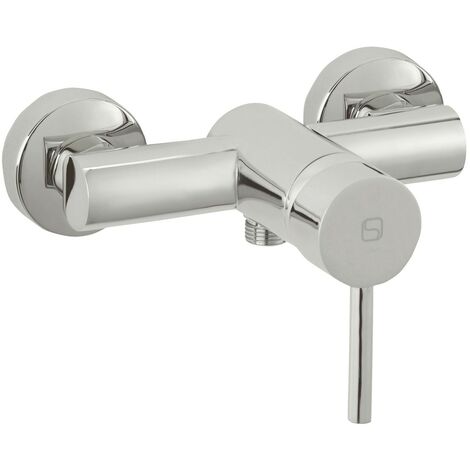 Robinet mitigeur de douche mural en laiton chrome design