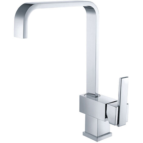 Robinet mitigeur de lavabo chrome – Rotation 360° – Hauteur sous bec 25 cm – Aérateur ABS pour économie d'eau – Installation facile – Ideko