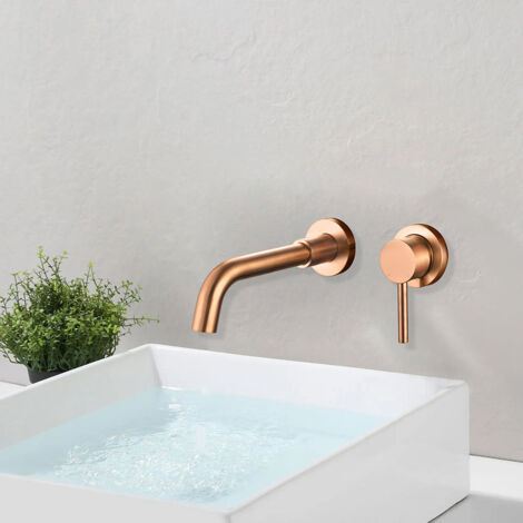 BELLEGNO Robinet mitigeur de lavabo encastré MURO cuivre brossé