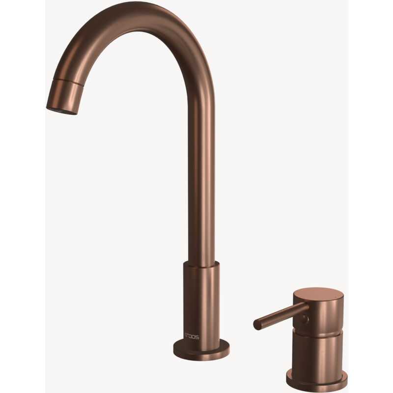 Kroos ® - Mitigeur lavabo 2 trous Or rose brossé - Corbeau