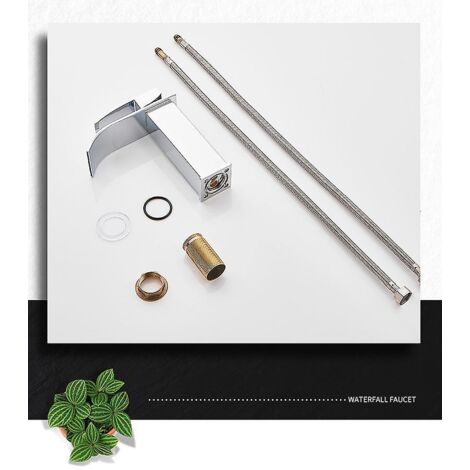 Robinet mitigeur de salle de bain à poignée unique avec cartouche céramique et commande d'eau chaude/froide - Sans plomb ni nickel