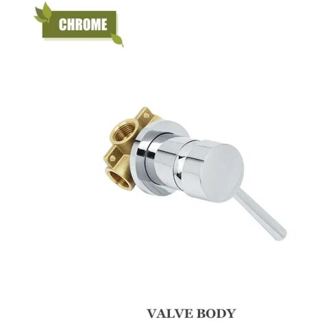 Robinet mitigeur eau chaude/eau froide mural en laiton chromé, corps de robinet monocommande, corps de robinet de douche encastré