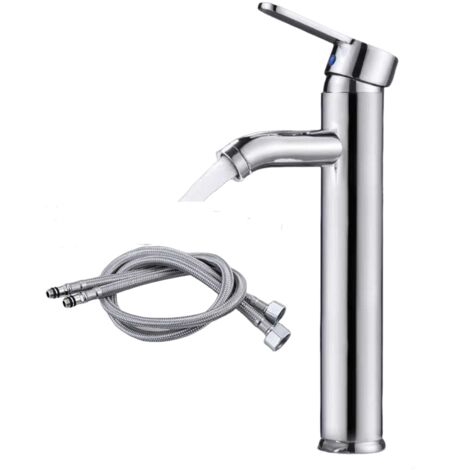 Robinet mitigeur eau chaude et eau froide, robinet de lavabo à levier unique (couleur : galvanoplastie de haute qualité)