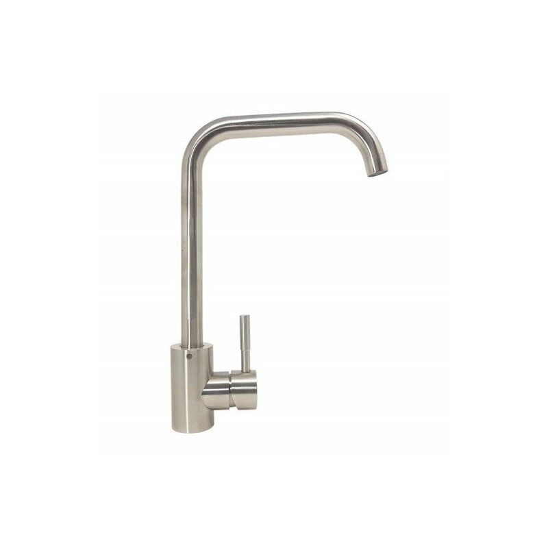 Robinet mitigeur en acier inox satiné