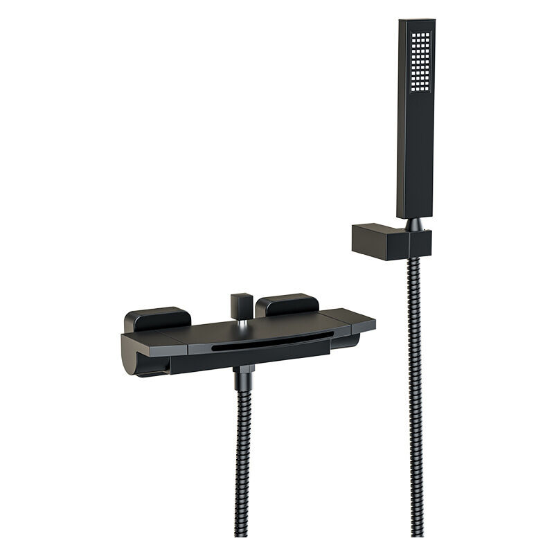 Robinet mitigeur en cuivre pour baignoire, douchette, robinet d'eau chaude et froide pour salle de bain