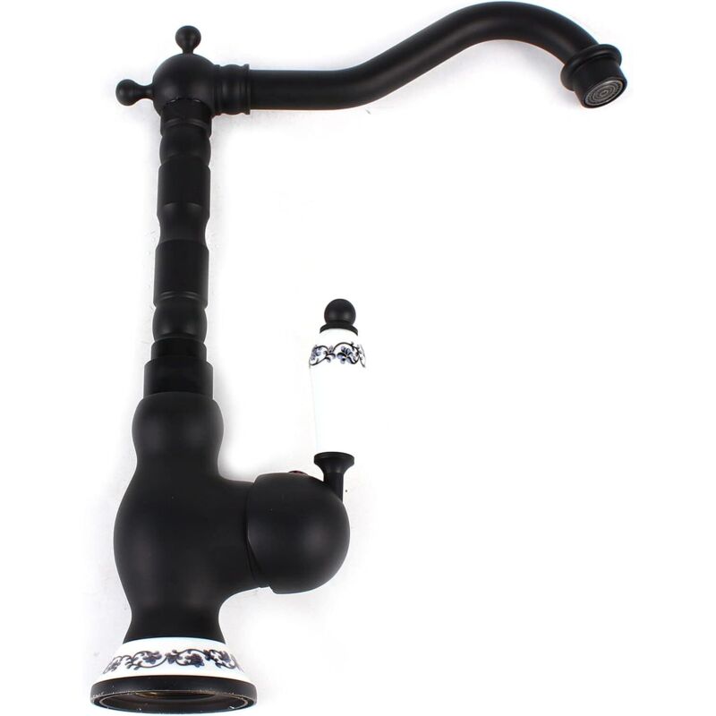 Gojoy - Robinet Mitigeur Evier de Cuisine en Laiton Antique Robinet de Salle de Bain Rétro Robinet à Levier Unique Robinets de Lavabo de Salle de