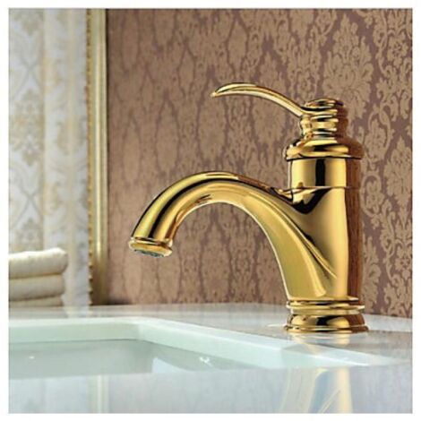 Robinet mitigeur lavabo Doré brossé - Sirius