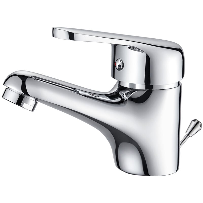 Robinet Mitigeur Lavabo avec Tirette de vidage Robinet Salle de Bain Monotrou Robinetterie Vasque Mitigeur Evier pour Salle de Bain