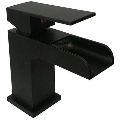 Robinet mitigeur lavabo cascade TANO noir mat
