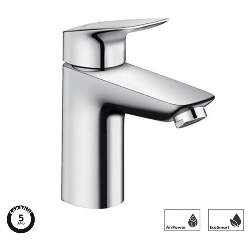 Robinet mitigeur lavabo Hansgrohe Logis, économie d'eau & d'énergie, 100 cm