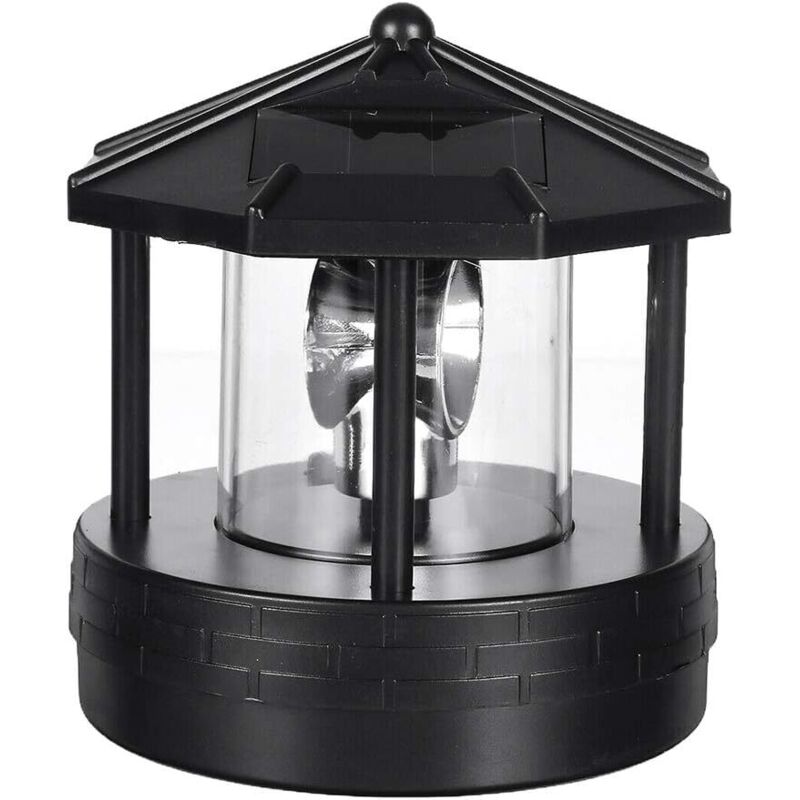 Phare led rotatif, lampe solaire de jardin, cour, pelouse, étanche, décoration rétro, cadeau exquis pour jardin, terrasse, cour, pelouse, décoration