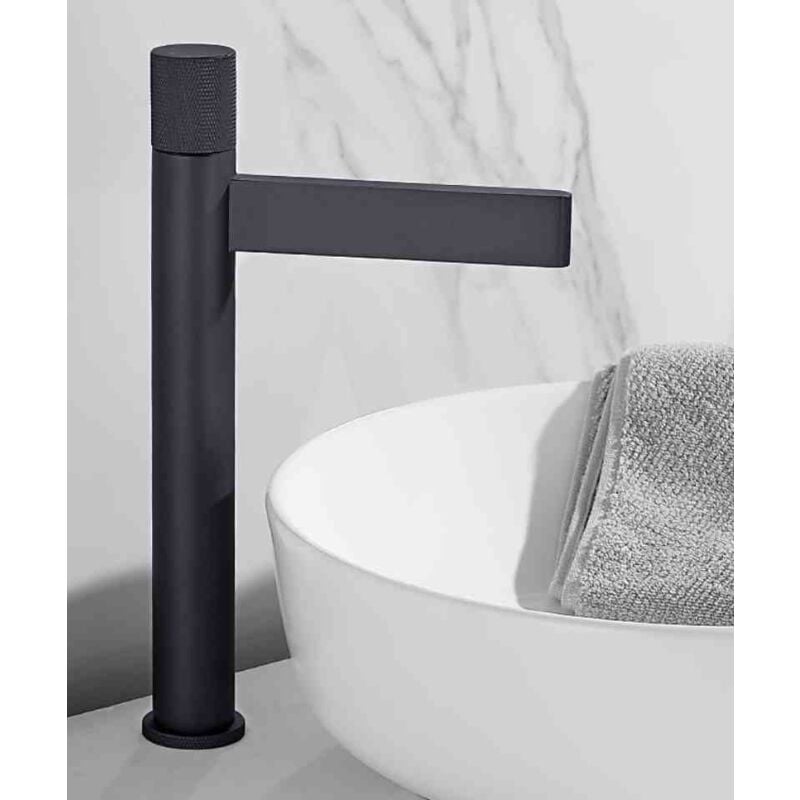 Kroos ® - Robinet mitigeur lavabo haut Noir - Sham