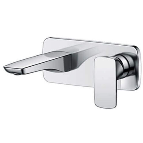 Robinet mitigeur lavabo mural - Chromé - Concep't