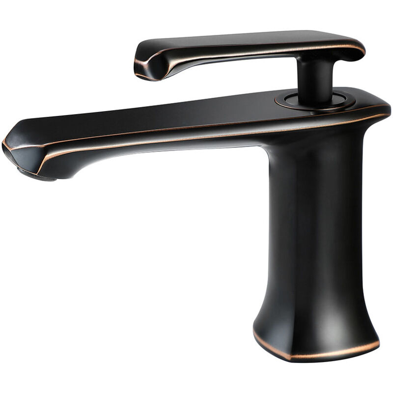 Kroos ® - Robinet mitigeur lavabo Noir cuivré - Mensae