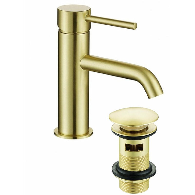 Robinet mitigeur lavabo pico or brossé