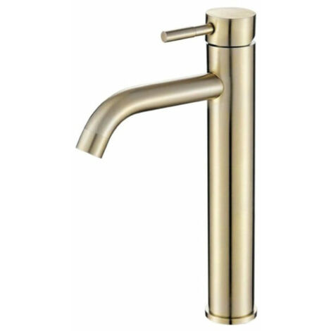 Robinet mitigeur lavabo réhaussé SLIGO or brossé