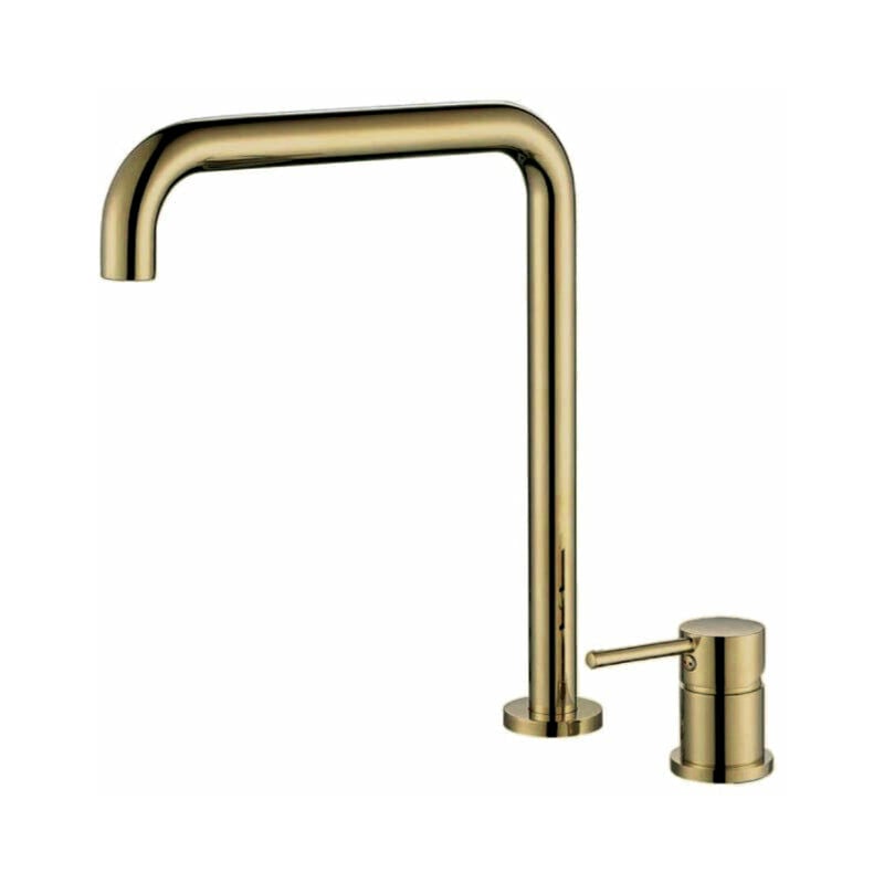 Mirlo - Robinet mitigeur lavabo 2 trous orune or brossé