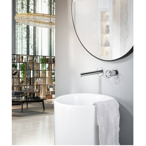 Robinet mitigeur monocommande RING à encastrer pour lavabo Or rose brossé Robinet mural  (encastrée)