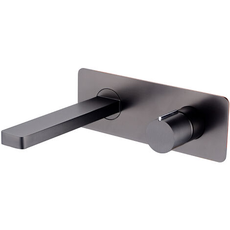 Robinet mitigeur mural à encastrer 9908G - couleur gun métal - livré avec corps d'encastrement