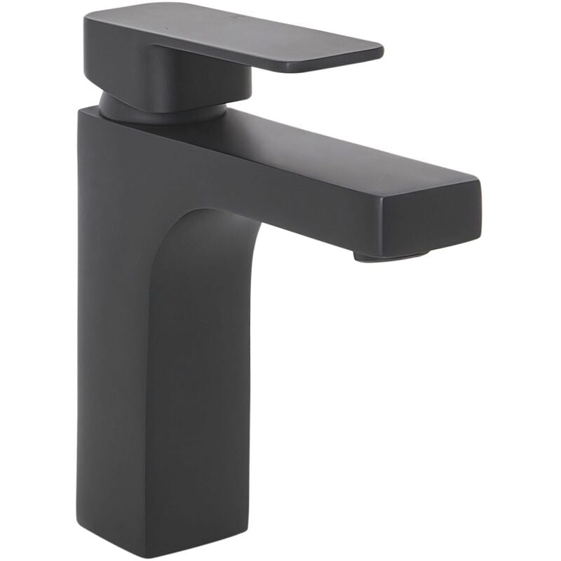 Beliani - Robinet Mitigeur en Laiton et Acier Inox Noir Mat pour Lavabo Pratique et Décoratif pour Salle de Bain Moderne et Minimaliste