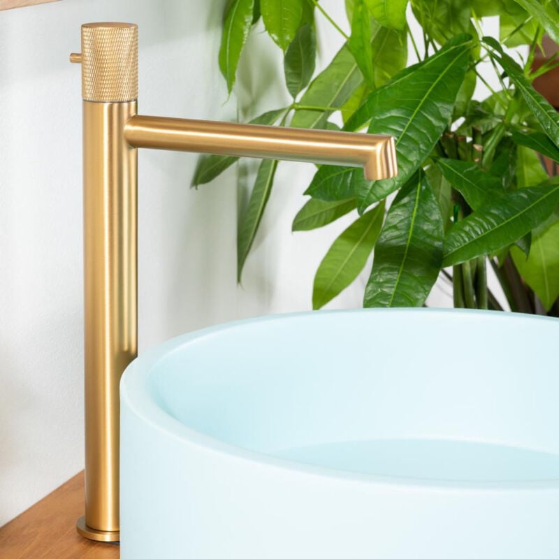 Wanda Collection - Robinet mitigeur progressif Irminio or brossé