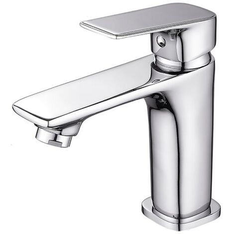 Robinet Mitigeur Salle de Bain Chrome Carré - Chromé - SILUMEN