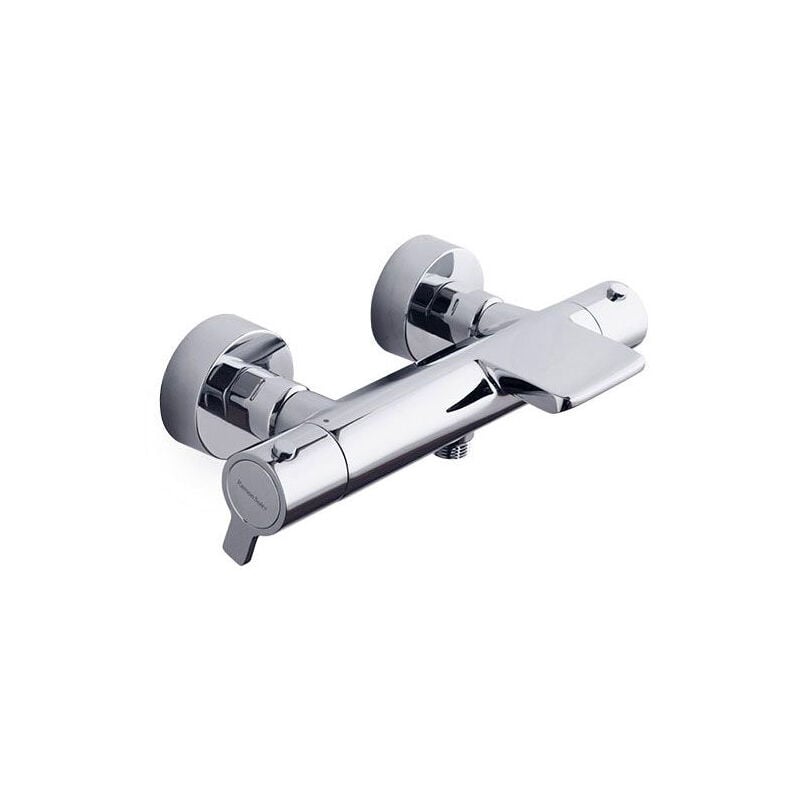 Mitigeur thermostatique bain-douche blautherm avec bec cascade, poignées laiton et inverseur poignée rs-q - 261649
