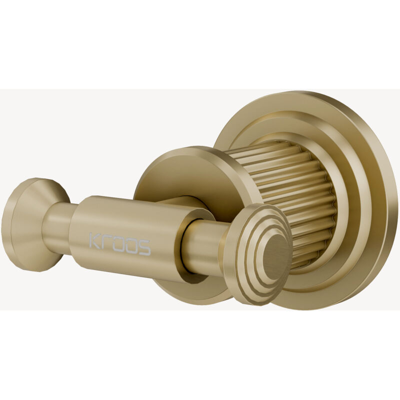 Patère double crochet Doré brossé - Hera