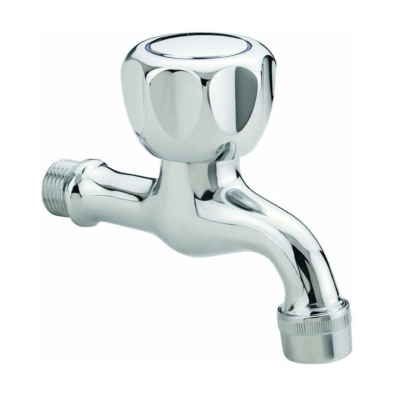 Idral - Robinet mural chromé avec poignée de commande 0160M12 Chromé - Laiton
