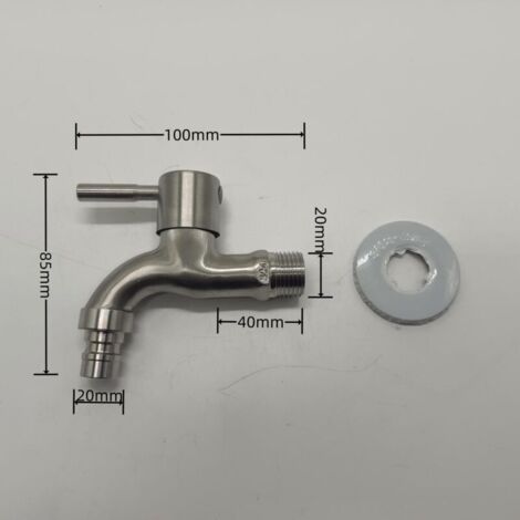 Robinet mural en acier inoxydable pour salle de bain, lavabo, machine à laver, robinets de jardin