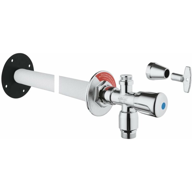 Grohe - Eurotec - Ensemble mural d'extérieur, chrome mat 41206000