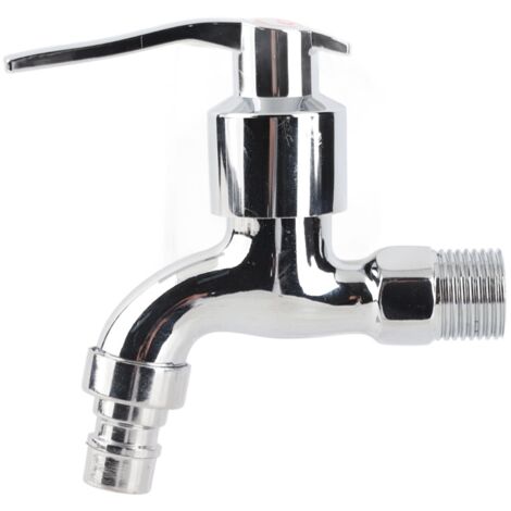 Robinet mural machine laveuse G1/2" Zinc argent 172g robinet single cold tap élégant durable