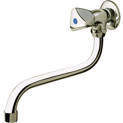 Robinet mural orientable Etou chromé, bec orientable saillie 200 mm