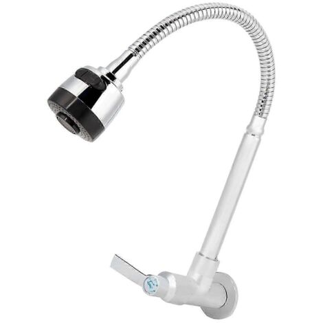 Robinet mural pivotant à 360° pour eau froide, type G1/2 pouce, pour usage domestique en cuisine