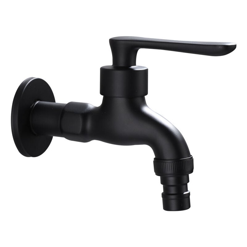 Robinet mural robinet de tuyau de machine à laver robinet de machine à laver à ouverture rapide robinet de cuisine Noir Vintage divisé en robinets