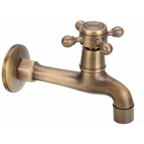 Robinet mural vintage à eau froide pour salle de bain, toilettes, lavabo, baignoire, robinets en laiton pour jardin, terrasse, serpillère, piscine