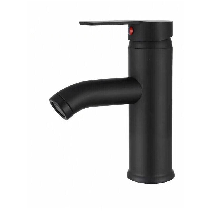 Start - Robinet Noir Mat Cuivre Mitigeur Lavabo Salle de Bain Robinet Eau Chaud Froid Mate Bassin Robinetterie élégante et design rétro robinet de